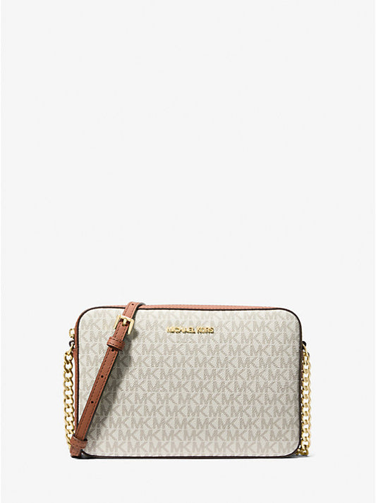 35 - ENTREGA INMEDIATA - MICHAEL KORS Jet Set Large Printed Logo Crossbody Bag