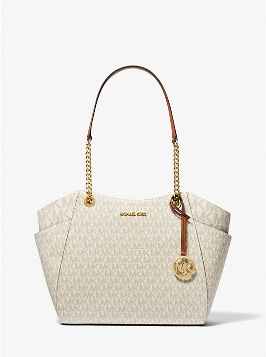 35 - SOBRE PEDIDO - MICHAEL KORS Jet Set Large Signature Logo Shoulder Bag