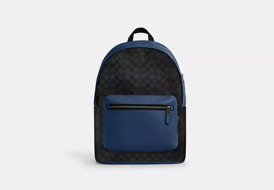 644 - SOBRE PEDIDO - COACH West Backpack In Colorblock Signature Canvas
