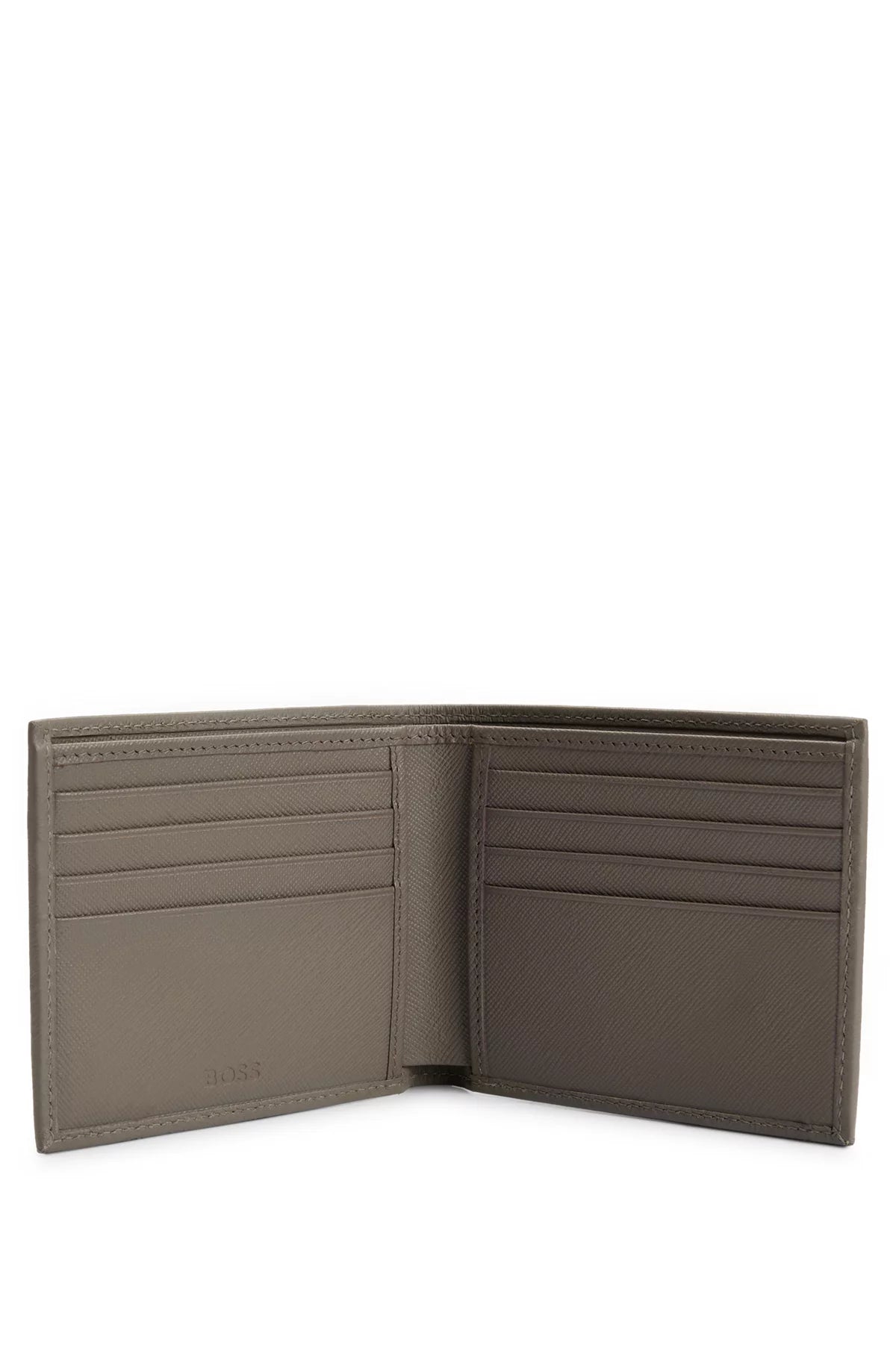 770 - HUGO BOSS Leather card holder with Double B monogram