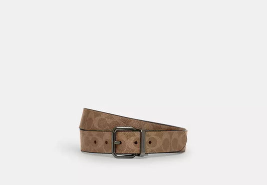964 - SOBRE PEDIDO - COACH Roller Buckle Cut To Size Reversible Belt, 38 Mm